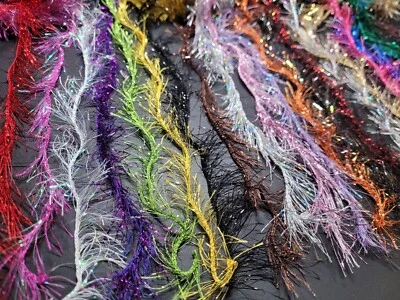 BIG HIT FLY CO CRYSTAL ICE HACKLE - Feather Replacement for Fly Tying - 26 Colors - 5 YDS - NEW