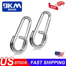 100Pcs Fishing Split Ring Snap Saltwater Fishing Oval Split Ring Swivel Snaps