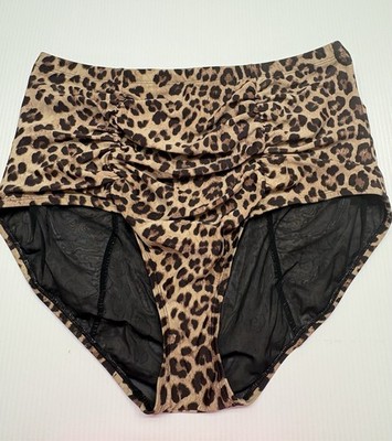 Torrid High Rise Swim Bottom Size 2X 18 20 Tummy Control Leopard Animal Print
