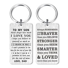 MOQIYXL To My Son Keychain Gifts Inspirational Quotes, Never Son from Dad