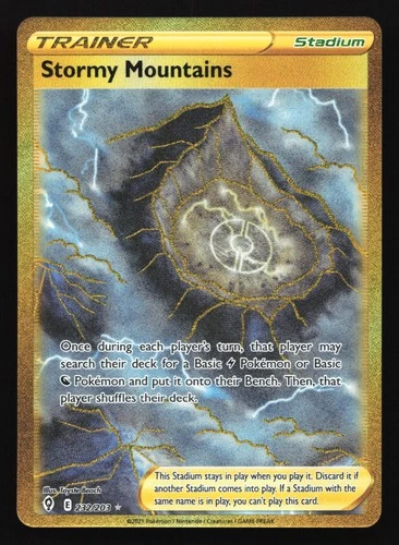 Stormy Mountains 232/203 SWSH07: Evolving Skies Secret Rare Pokemon Card