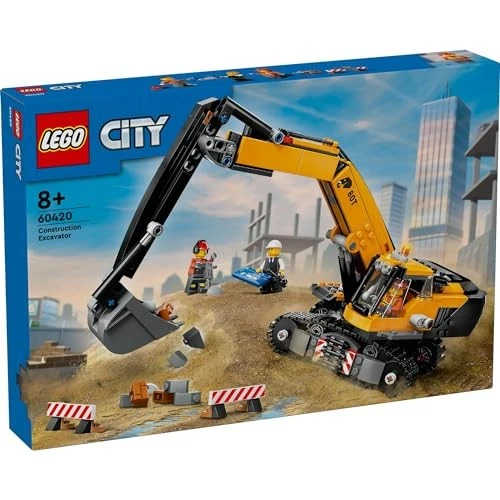 LEGO City Yellow Excavator Toy, Birthday Gift, Building Blocks, Boys and Girls, - Image 2 of 4