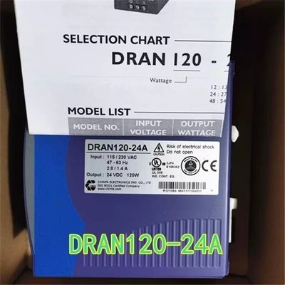 New In Box CHINFA ELECTRONICS DRAN120-24A Switching Power Supply 24VDC 120W #md
