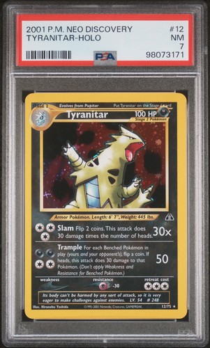 Tyranitar (Unlimited) graded PSA 7 for sale on eBay