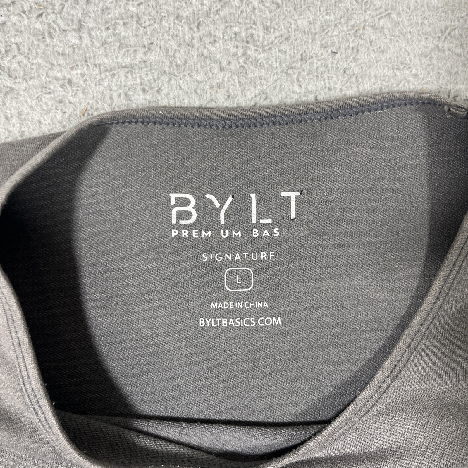 BYLT Men Size L Grey Premium Basic Signature T Sh… - image 3