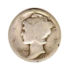 1916 D Mercury Dime AG+ In Grade 100% Original and Gradable No Problems