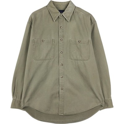 Used 90'S GAP (Old GAP) Long-Sleeve Work Shirt Men's Size M