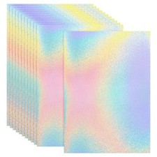 12x8in Printable Holographic Sticker Paper 12 Sheets Sesame Pattern