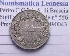 NL* STATO PONTIFICIO PAPA PIO IX 10 SOLDI ARGENTO 1867 Zecca Roma