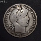 1906-S Barber Half Dollar "VG"