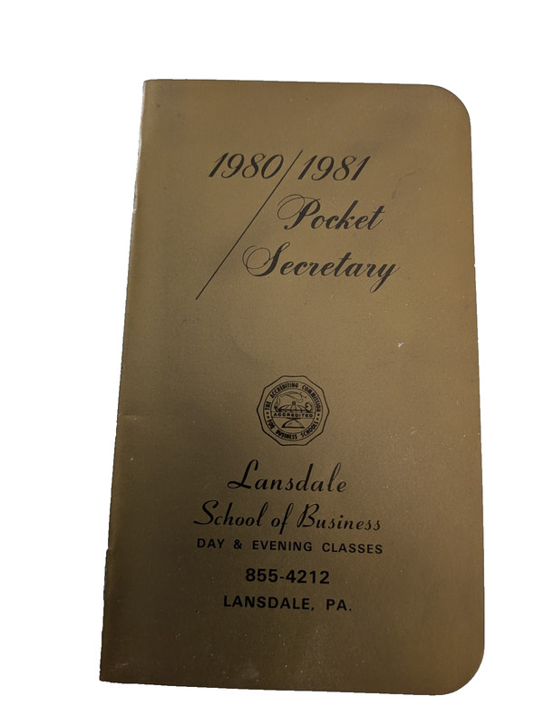 Lansdale School of Business 1980-1981 Pocket Secretary (Personal Calendar)