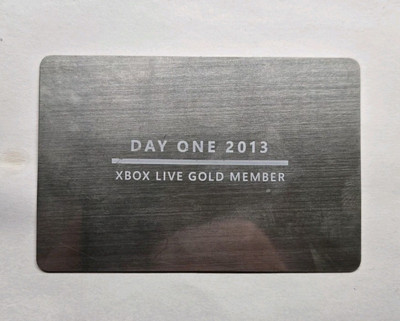 Xbox Live Gold Member - Day One 2013 Metal Card