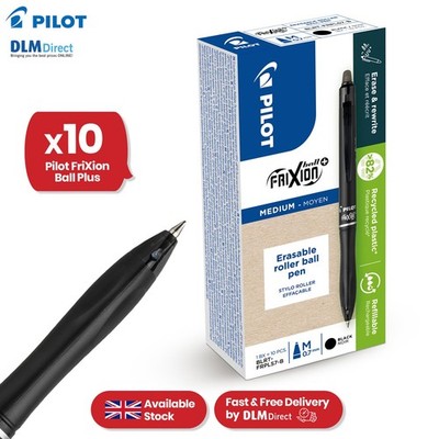 Pilot Frixion Ball Plus radierbare Stifte 0,7 mm Packung mit 10 glatte Schreibtinte