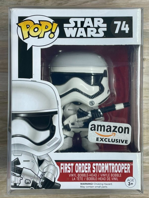 Funko POP! - Star Wars - First Order Stormtrooper #74 - Amazon Exclus. - w/ Case