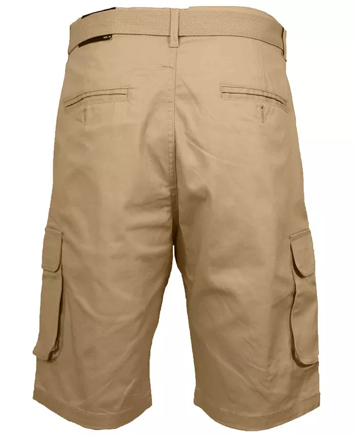 BLU ROCK MEN'S FLEX STRETCH CARGO SHORTS 30 - KHAKI