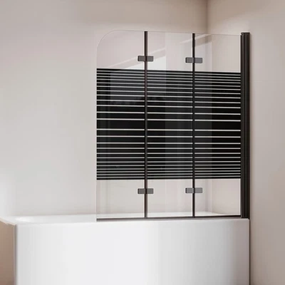 COZYNEST Faltbar Badewanne Duschwand 3-Teilig ESG Badewannenaufsatz Badwannenfaltwand