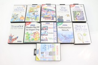 Mixed Sega Master System Games Bundle Job Lot Inc Super Tennis After Burner