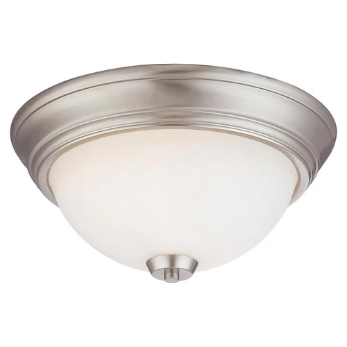 Minka Lavery 4960 Overland Park 2 Light 13"W Vantage Flush Mount - Nickel - Picture 1 of 3