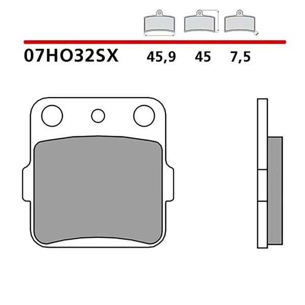 Brembo Hinteres BREMSBELAGE-KIT FUR Suzuki RM 100 03-03-COD.07HO32SX-image