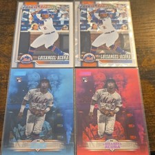 Topps Luisangel Acuna New York Mets 4 Card Lot Pink and Light Blue, Future Stars