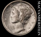 1918-S Silver Mercury Dime - Scarce  Better Date  No Reserve  #L7249