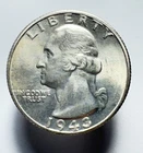 1943 S Washington Silver Quarter-1044