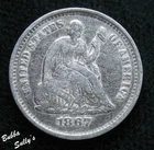 1867-S Seated Liberty Half Dime — photo from another recent sale