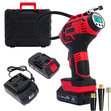 Cordless Digital Car Tire Inflator 36V Rechargeable Tire Air Compressor Pump LCD