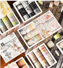20 Rolls Vintage Aesthetic Washi Tape Set Decorative Washi tapes Retro Tapes DIY