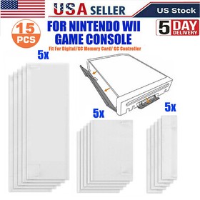 5SET 15Pc Replacement Door Slot Cover Lid Set for Nintendo Wii Console System