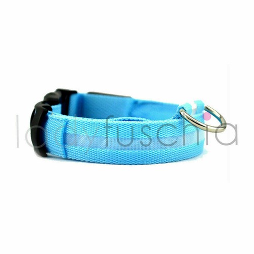 USB Rechargeable LED Dog Collar Nylon Glow Flashing Light Up Safety Pet Collars - Picture 38 of 99