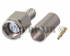 SMA Male Plug Crimp-On RF WiFi Antenna Connector RG58 RG142 LMR-195 Cable