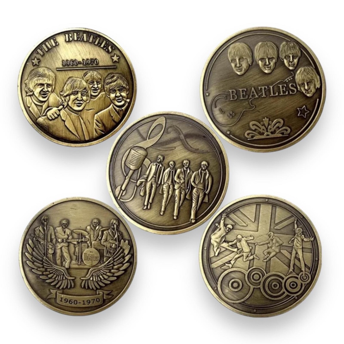 The Beatles Double Sided Commemorative Coins - Brand New