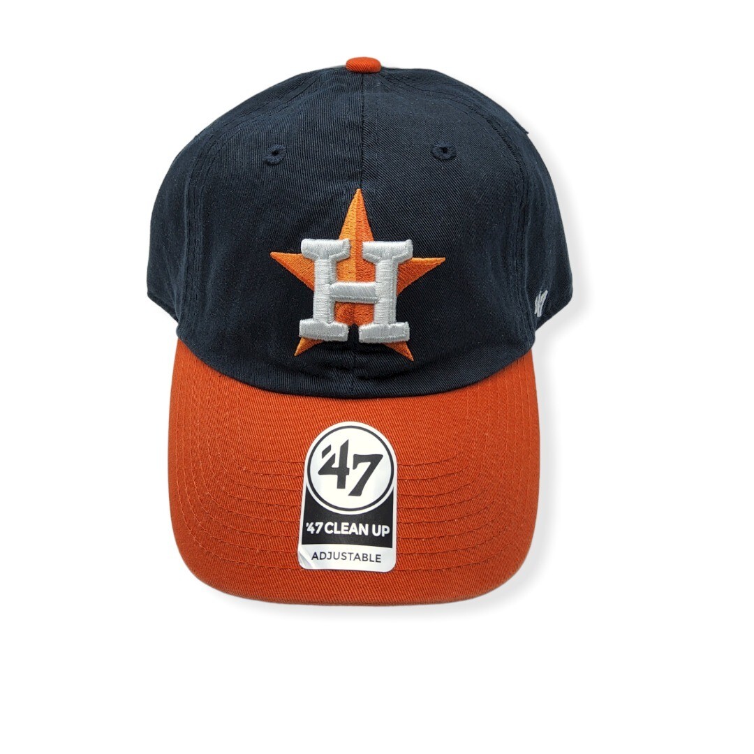 47 Houston Astros Clean Up Tone Navy/Orange Adjustable Strap Hat