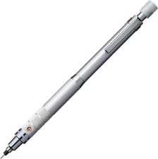 Uni Kuru Toga Roulette Model Auto Lead Rotation 0.5Mm Mechanical Pencil, Silver