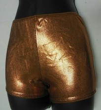 Wolff Fording copper foil booty Shorts medium child acro gymnastics dance