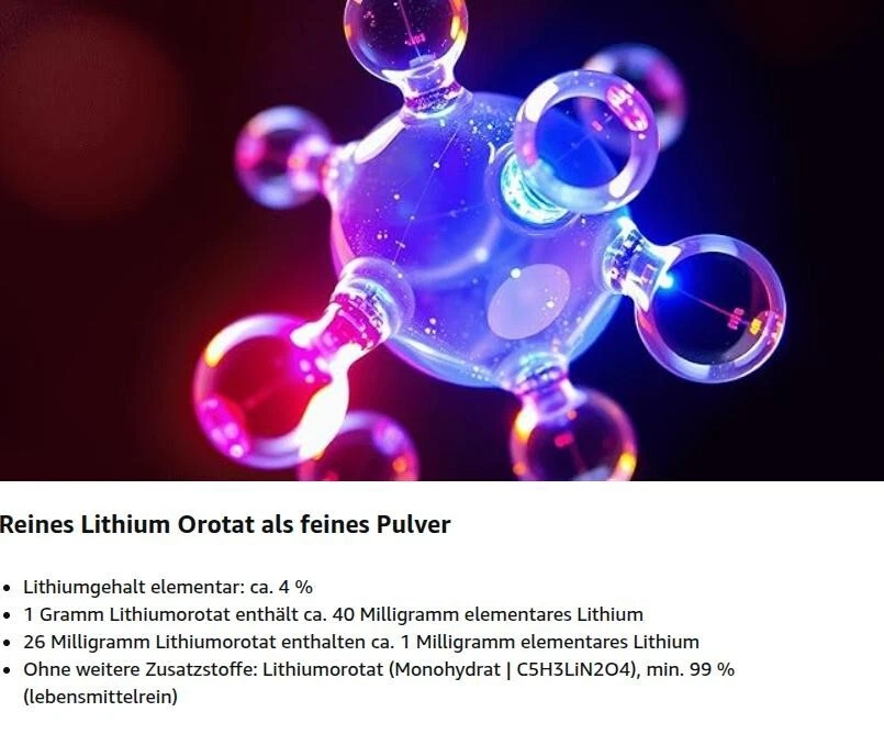 Lithium Orotat Pulver 100 g-Lithiumorotat Monohydrat hochrein 99% für Laborzweck - Bild 2 von 4