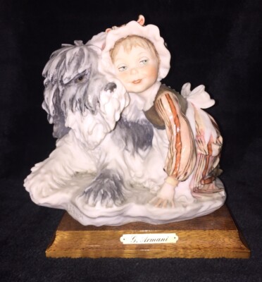 g. Armani Giuseppe Armani DOG CHILDREN Girl With Shaggy Dog