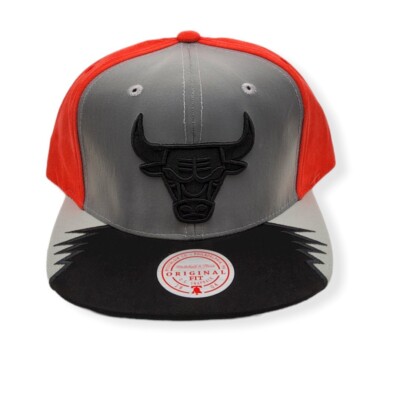 Mitchell & Ness Chicago Bulls Day 5 Grey/Red Adjustable Snapback Hat Cap