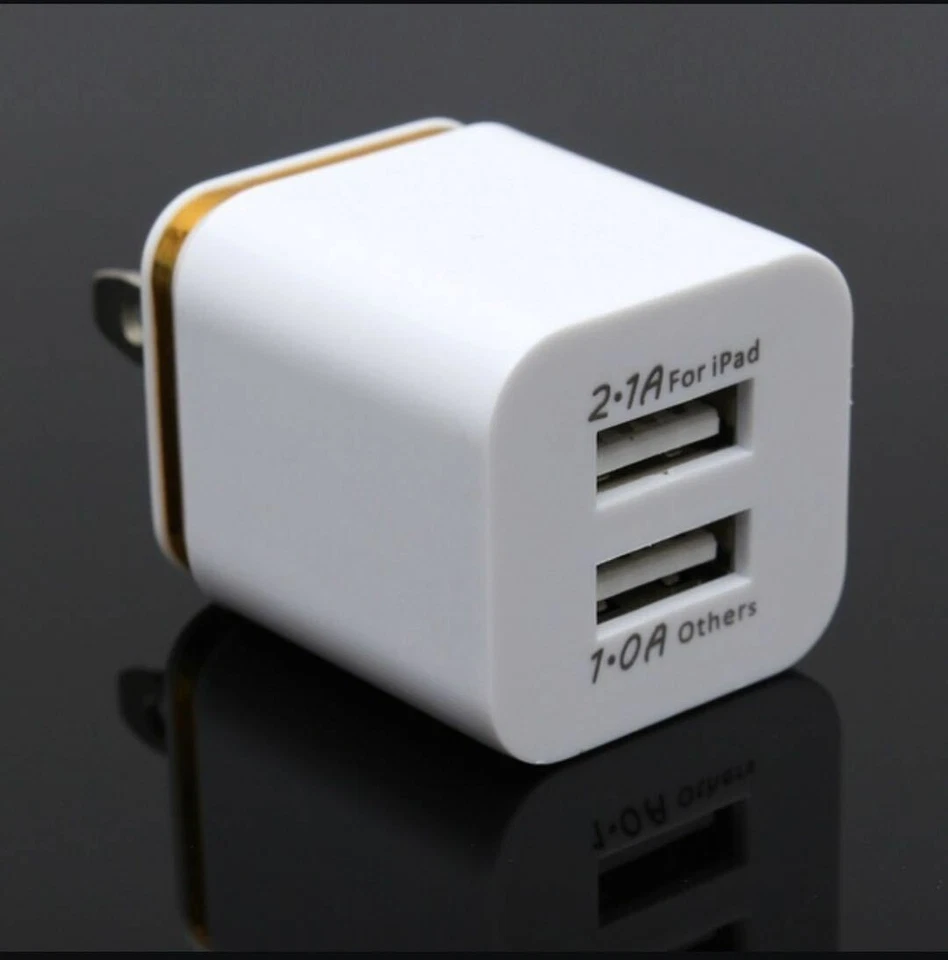 Lote Adaptador Enchufe Carga Cargador Doble Pared Para Samsung y Universal Foto 4 de 4