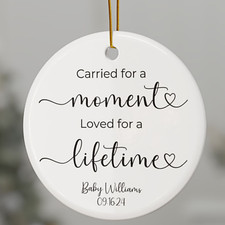 Personalized Baby Loss Ornament Custom Miscarriage Keepsake Angel Memorial