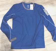 Fitness ladies Zumba workout long sleeve football jersey style top size small