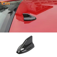 Shark Fin Roof Antenna Base Decor Cover Trim For Mustang 24-25 Carbon Fiber ABS