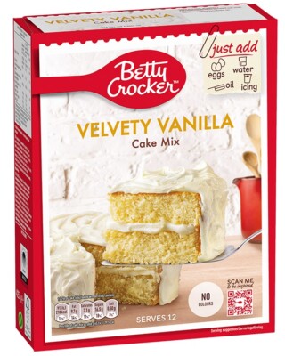  Betty Crocker Velvety Vanilla Cake Mix Kuchenbackmischung 425g