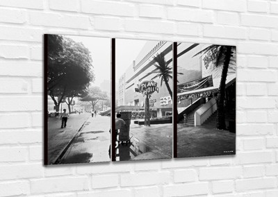 AUTHOR PAINTING on canvas - Canvas on wooden frames - Singapore 3 pieces