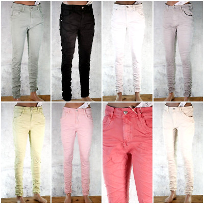   JEWELLY Trendfarben Baggy Boyfriend Jeans Hose  34 36 38 40 42  *22