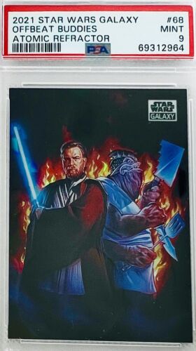 2021 Topps Star Wars Galaxy Offbeat Buddies Atomic Refractors #/150 PSA 9 🔥 - Picture 1 of 4