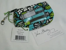 Vera Bradley ISLAND BLOOMS CLIP ZIP ID Coin CHANGE Key CASE for PURSE Tote  NWT