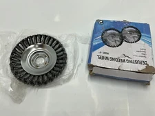 QTY 9 Derusting Weeding Wheel 6” Twisted Wire Cup Brush Weeding Wheel