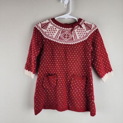 janie and jack red holiday dress sz 12-18 months wool cashmere blend american girl christmas dress